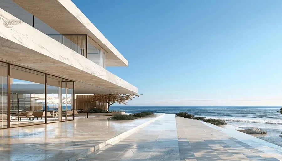 Vivienda de lujo con piscina infinita sobre el mar